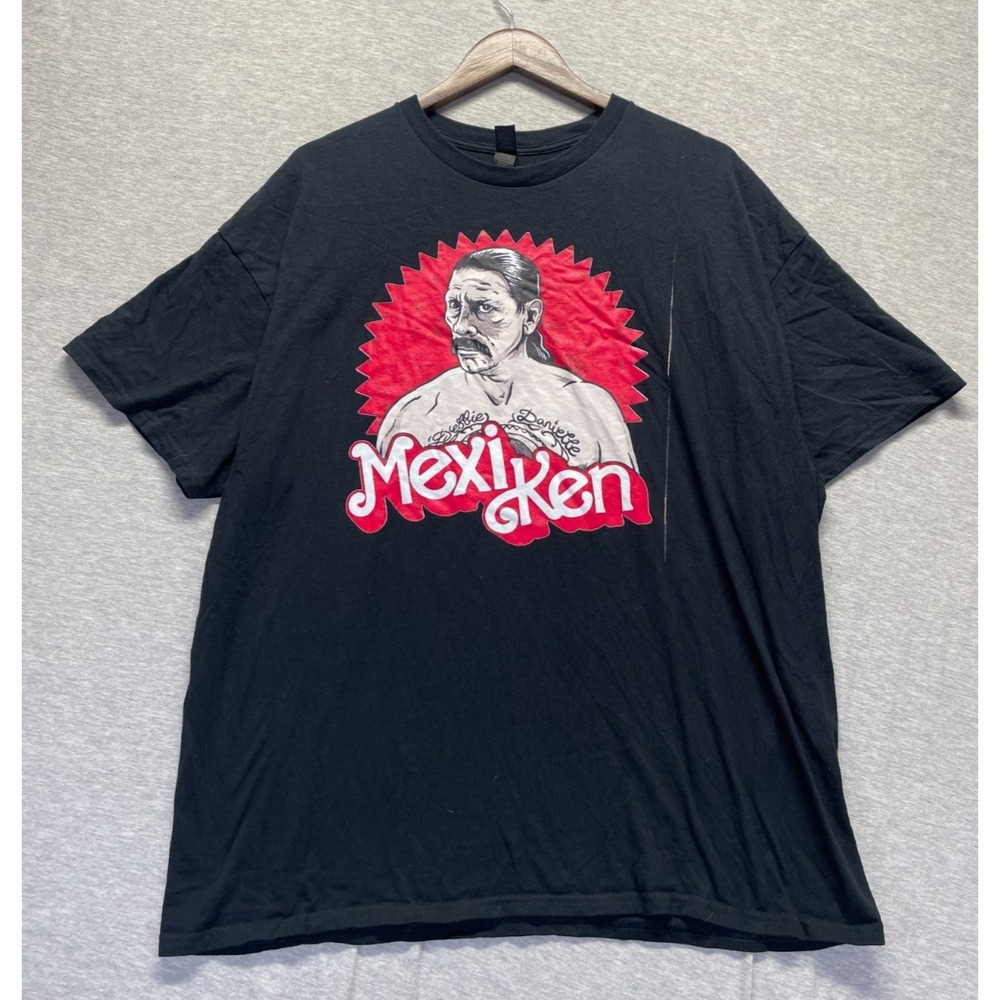 Gildan Heavy Cotton T Shirt Mens 2XL Black Cotton Graphic Danny Trejo MexiKen